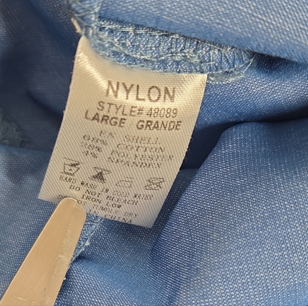 NYLON APPAREL CHAMBRAY FLAMENCO COCKTAIL HI LOW TIERED RUFFLE MIDI SKIRT sz L - Picture 4 of 11